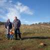 Family planting trees and improving their farmland to benefit future generations at Westerway