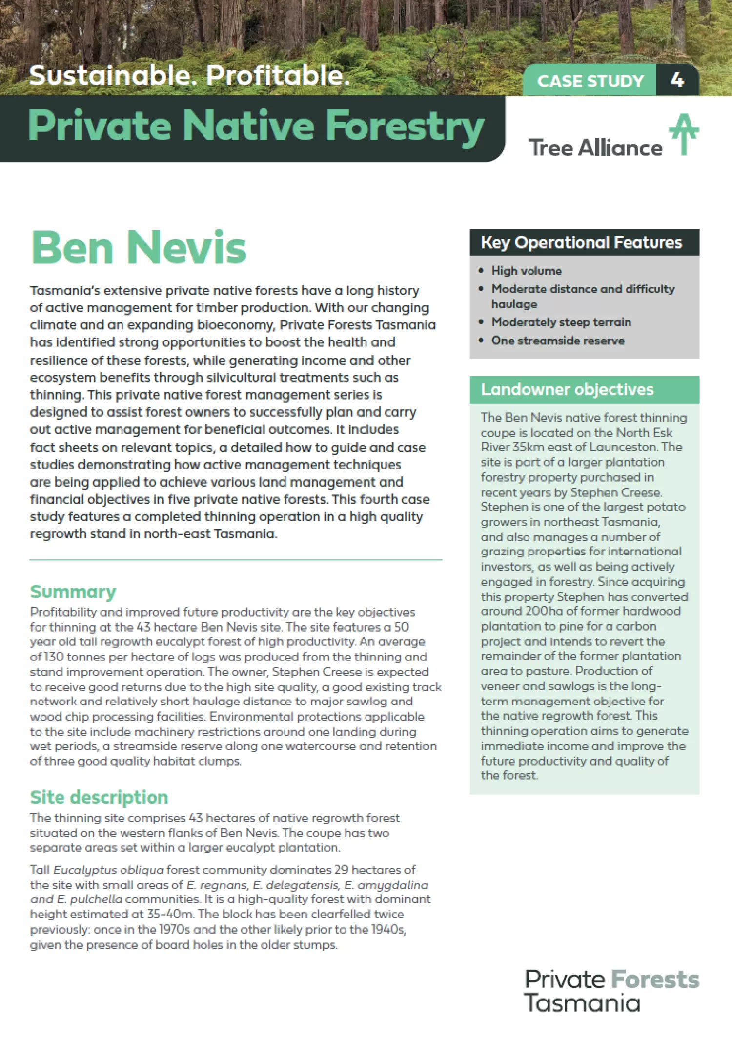 Native Forest Case Study 4 Ben Nevis